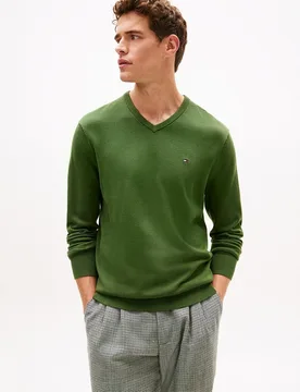 Jersey de hombre con cuello de pico - Tommy Hilfiger - FashionsVida