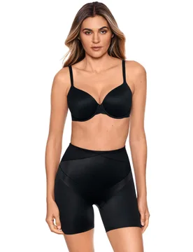 Extra Firm Control Sheer Panelled Shaping Shorts Black female - Miraclesuit - FashionsVida