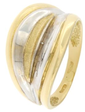 Anello Donna Oro Giallo Bianco GL100953
