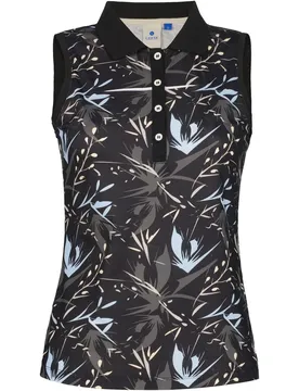 Auutinen Damen Poloshirt, schwarz XL