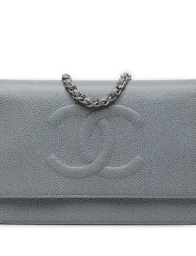 CC Caviar Wallet On Chain - Chanel - FashionsVida
