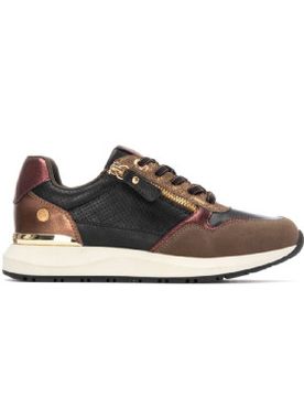 Para mujer. 14421803-KAKI Zapatillas 144218 (37), Plano, Cremallera, Casual