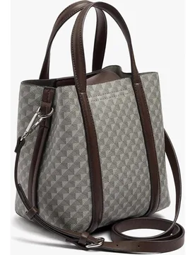 Bolso de mano estilo tote convertible a bandolera con cierre de cremallera y estampado geométrico - Parfois - FashionsVida