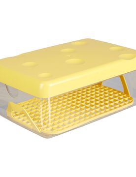 Käse-Frischhaltedose transparent gelb