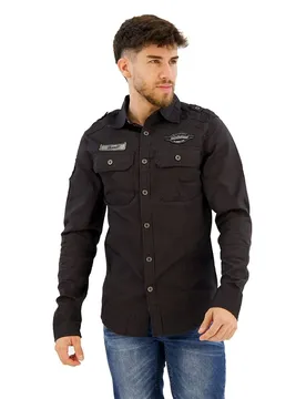 Camicia A Maniche Lunghe Luis Vintage Black 5XL