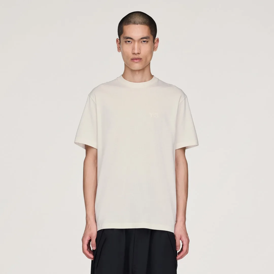 Y-3 REGULAR SHORT SLEEVE TEE S Chalk White - Adidas - FashionsVida