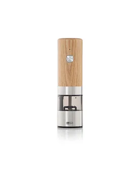 Macina elettrica per pepe o sale i.MILL 17 cm frassino/acciaio inox marrone chiaro - AdHoc - FashionsVida