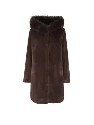 CAIN Mantel in Felloptik braun 42 damen