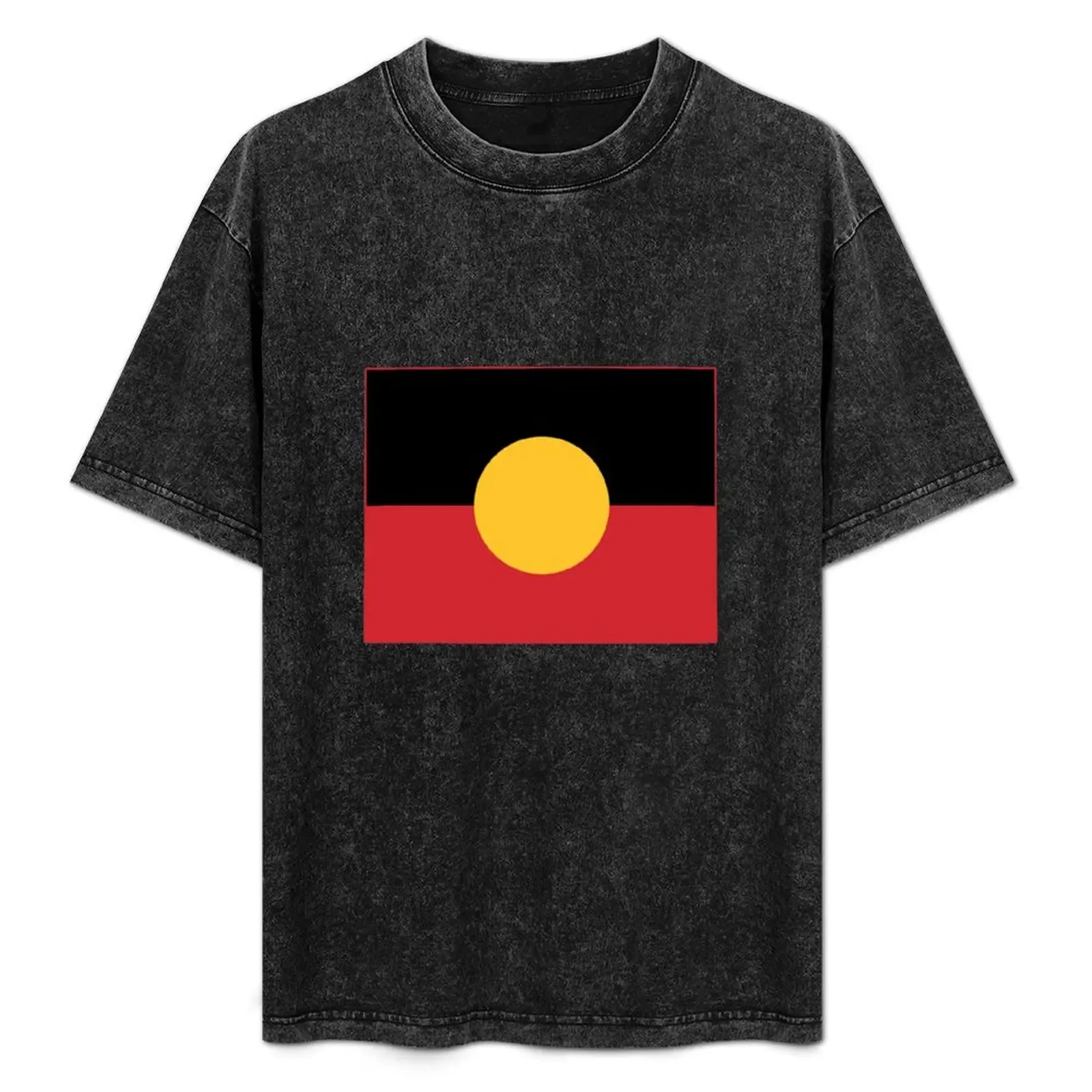 Australian Aboriginal Flag #9 T-Shirt Work Short Sleeve Cotton Top - Aliexpress - FashionsVida
