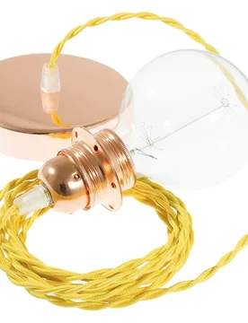 Cables Lampe Suspendue Pendel Pour Abat-jour Tm10 Diy 50 Cm Yellow / Copper One Size - Creative - FashionsVida