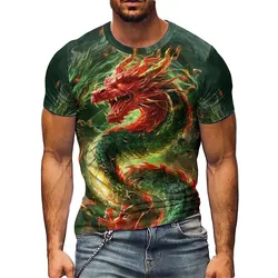 New Horror Element Men's 3D Printed Short Sleeve T-Shirt - High-Quality