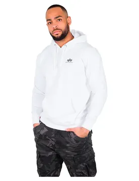 Industries Sweat à Capuche Basic Small Logo White S Homme