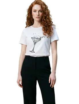 Liu Jo Damen T-Shirt Weiß 512818