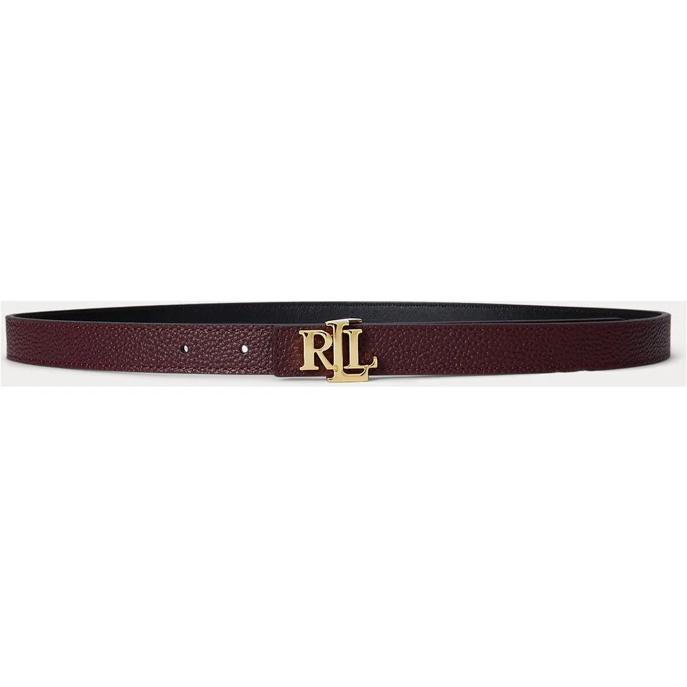 Cinturón de mujer de piel reversible con hebilla dorada - Lauren Ralph Lauren - FashionsVida