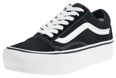 Creepers - Old Skool Platform - EU36 bis EU37 - für Damen - Größe EU36,5 - schwarz/weiß - Frauen - female