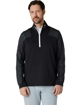 Pullover Odyssey Chev Motion Print 1/4 Zip, schwarz s - Callaway - FashionsVida