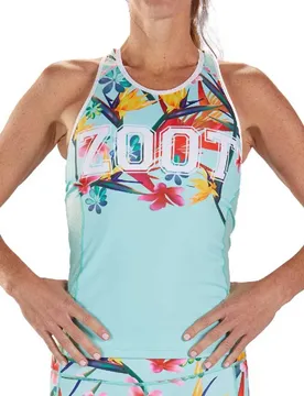 Maglia Senza Maniche Ltd Racerback 83 19 Green / Flowers