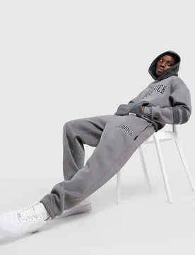Mens Joggers Varsity - Grigio, grigio grigio Uomo taglia M - Hoodrich - FashionsVida