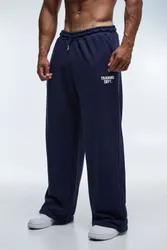 Mens Training Dept Wide Leg Loopback Jogger - Navy Cotton - Size 5xl