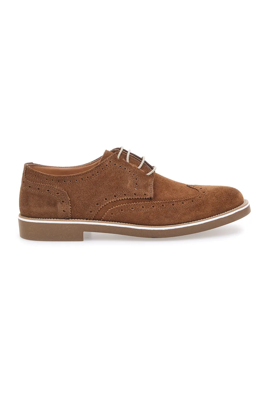 Scarpe Stringate Marroni In vera Pelle Scamosciata 1112 42 - Pittarello - FashionsVida