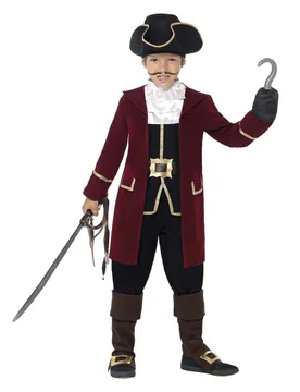 Kostüm Piratenkapitän für Jungen schwarz-bordeaux - male - RUBIES NL - FashionsVida