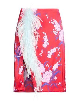 Falda midi Mujer Rojo 40 Mujer