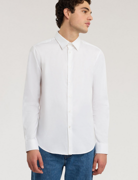 Camicia slim fit uomo bianco
