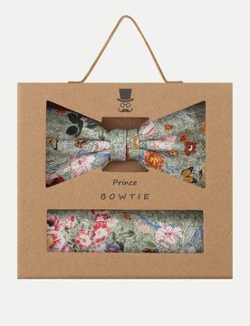 Set Fliege+Tuch flower Mehrfarbig