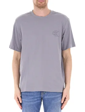 T-shirt girocollo GRIGIO L - Calvin Klein - FashionsVida