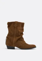 Slouchy-Lederstiefeletten im Cowboystil LEDERFARBEN 38