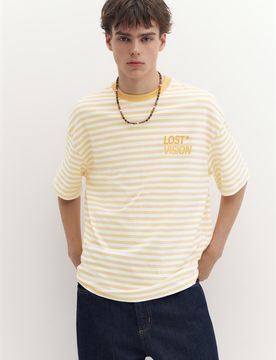 T-Shirt Stwd Boxy A Righe