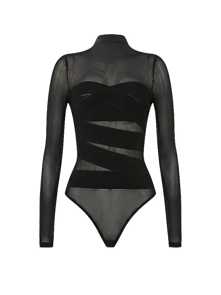 Body INFINITE WRAP negro / negro negro M - Wolford - FashionsVida