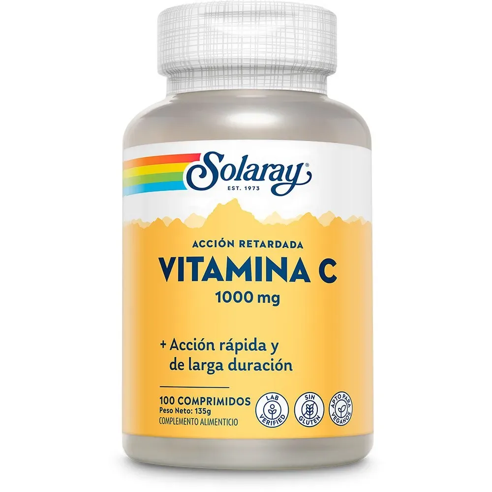 Vitamine C 1000 Mg Orange 100 Unités - Solaray - FashionsVida