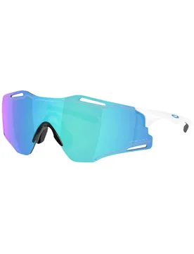 Sonnenbrille Cybr Zero Polished White Prizm Sapphire Weiß - Oakley - FashionsVida