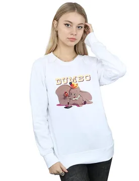 Women's Dumbo Timothy´s Trombone Sweatshirt in White Size: 2XL - White - Size: 2XL - Disney - FashionsVida