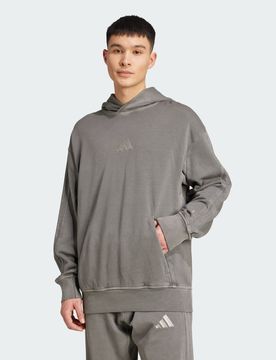 Felpa con cappuccio in french terry lavato ALL SZN M Black