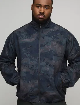 Herren Plus Camouflage Ripstop Trainingsjacke Mit Stehkragen Größe 2XL - boohooMAN - FashionsVida