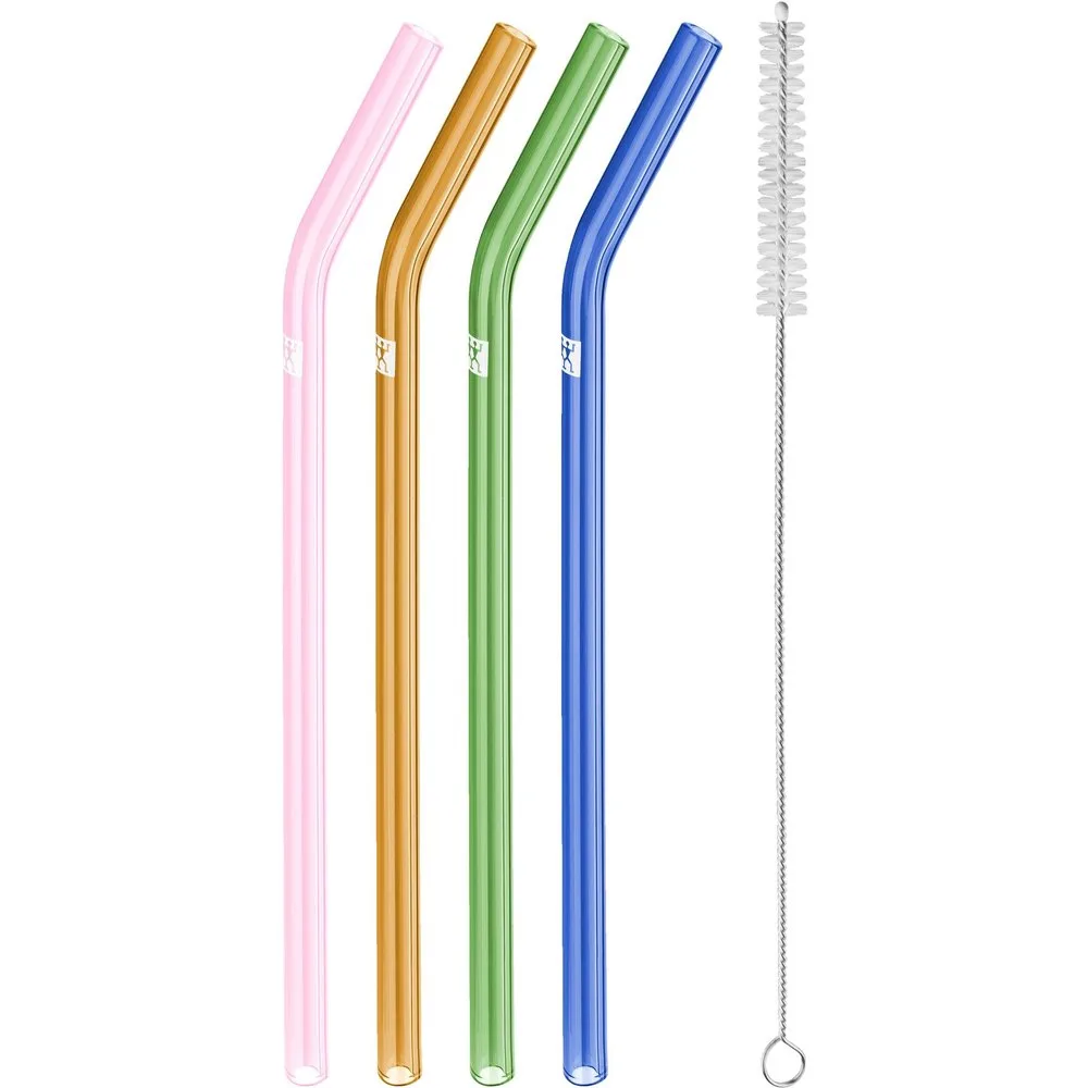 Juego de 4 pajitas de vidrio curvas Sorrento - Zwilling - FashionsVida