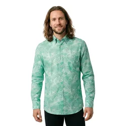 FaÇonnable Chemise à Manches Longues Tropical Jetty Blue S