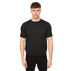 Mens Marvela Knitted T-Shirt (Black) - Size Medium