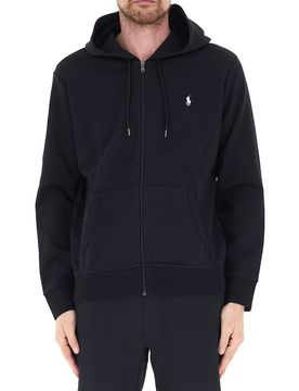 Felpa con zip POLO NERO M