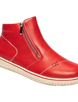 Komfort-Stiefelette „Stina“ 40 rot - wonderwalk - FashionsVida