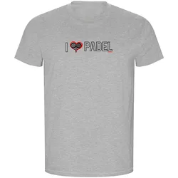I Love Padel Eco Short Sleeve T-shirt Heather Grey M