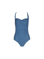 Bañador Wrapped para mujer azul oscuro 40