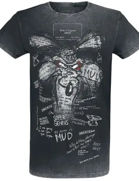 T-Shirt - Wile E. Coyote - Inner Thoughts - S bis L - für Männer - Größe S - schwarz - EMP exklusives Merchandise! - Männer - male - Looney Tunes - FashionsVida