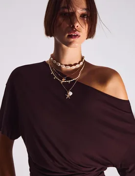 Lot De 4 Colliers Marins Écru - Bershka - FashionsVida