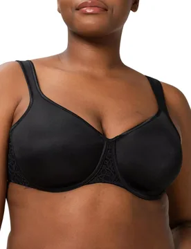 Womens Comfort Minimizer Bra - Black Polyamide - Size 34e - Triumph - FashionsVida