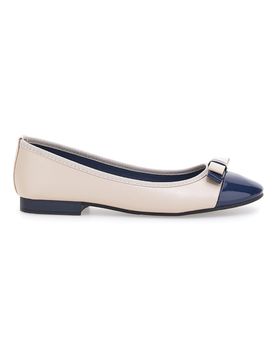 Ballerine beige e blu con fiocco IDE6292 37