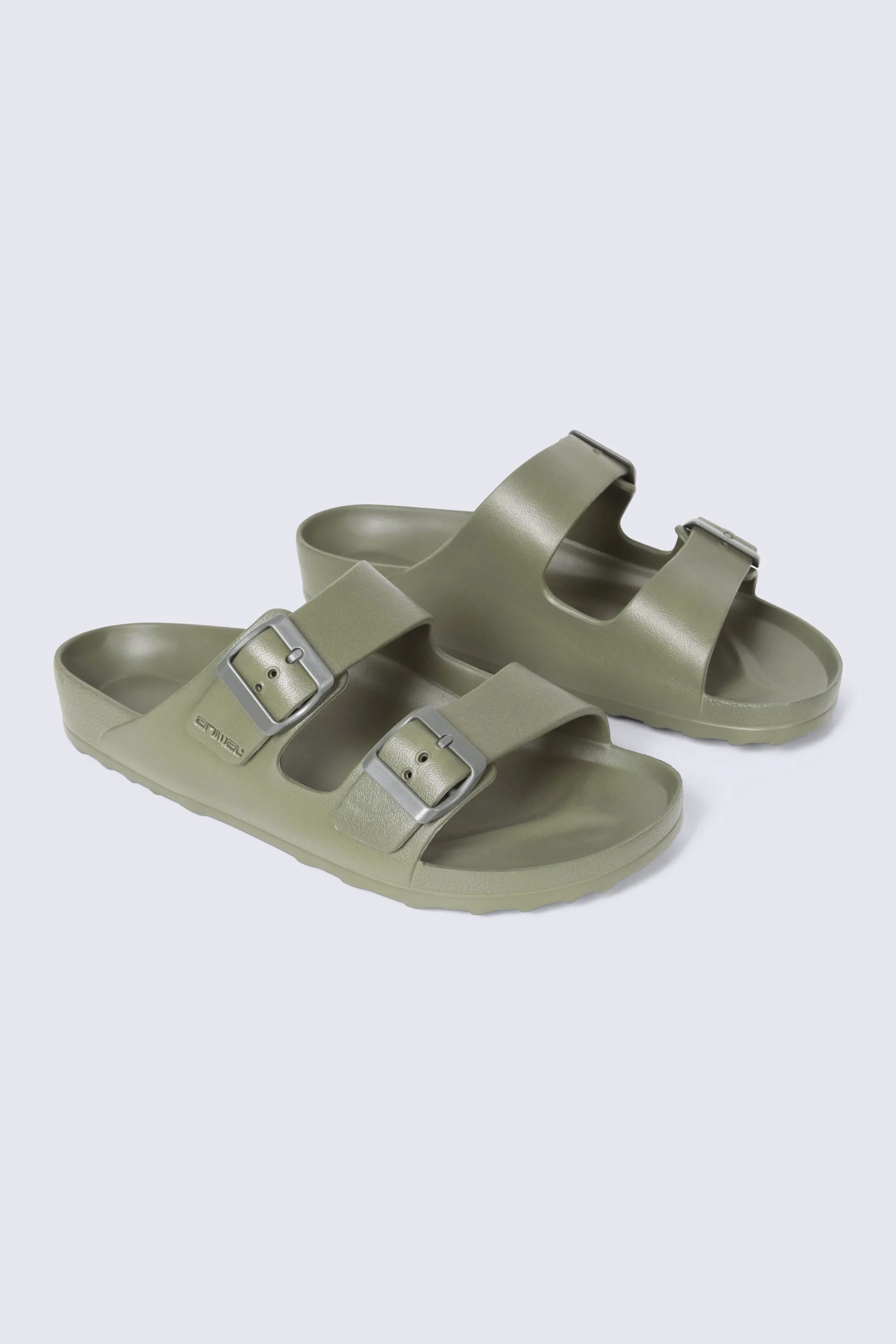 Animal Shore Mens Sliders - Green - Animal - FashionsVida