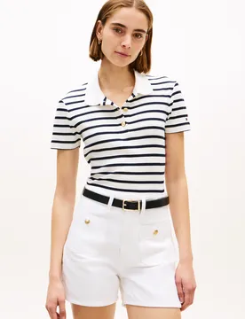 GOLD BUTTON SLIM SS POLO female